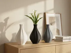 Modern wave flower vase – prints in one piece
