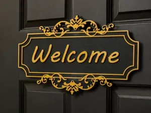 Elegant Custom Door Plaque/Sign – Editable Text