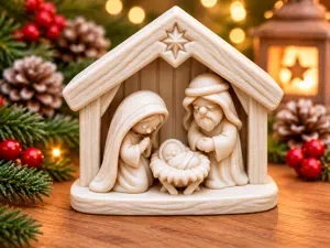 Christmas Nativity Scene 3D – Holy Family