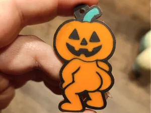 pumpkin funny butt KEYCHAIN