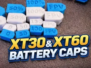 XT60 and XT30 caps with battery percentage