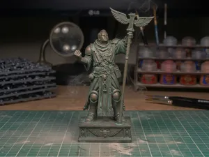Grimdark Sci-Fi Preacher Statue Wargaming Terrain