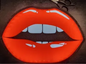 Kissing Lips LED Light Box