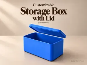 Customizable Storage Box with Lid (Parametric)