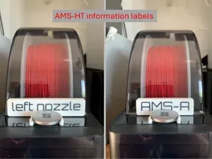 AMS HT nozzle/Nr./ABCD information labels