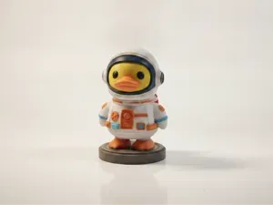 Yellow Rubber Duck Wearing Full Astronaut