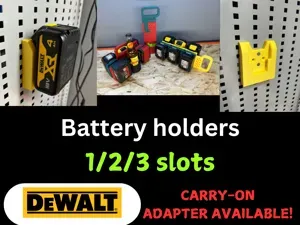Dewalt 18V/20V Battery Holder - 1/2/3 slots