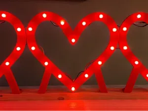 10 Inch Freestanding WS2811 Bullet Pixel Heart
