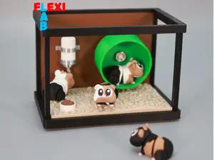 Flexi Hamster im Käfig - Haustier Art Toy