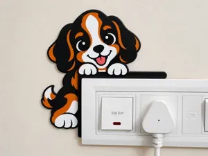 Cute Dog Switch Box Wall Art
