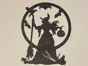 Halloween Witch Pumpkin Bat Wallart Decor V3