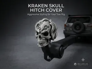 Kraken Skull Trailer Hitch Cover