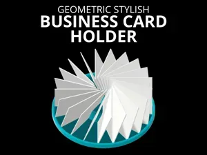 Modern Geometric Business Card Holder for 20 Cards