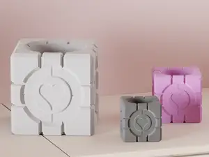 Companion Cube Plant Pot. Portal themed Planter