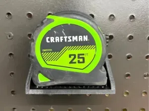 Pegboard Holder for Tape Measure