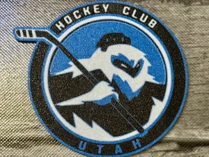 Utah Hockey Club NHL logo coaster with yeti