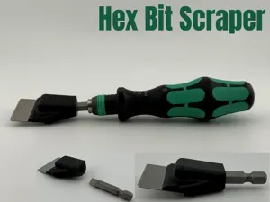 Bambu Lab Bed Scraper with Hex Bit Attachment