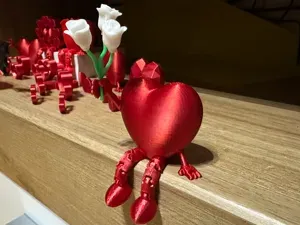Articulated Heart with Rose's - Valentine's Day