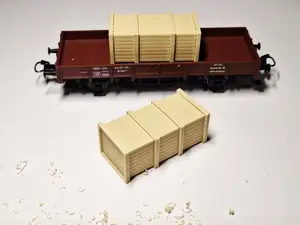 H0 1:87 hölzerne Transportbox Ladegut