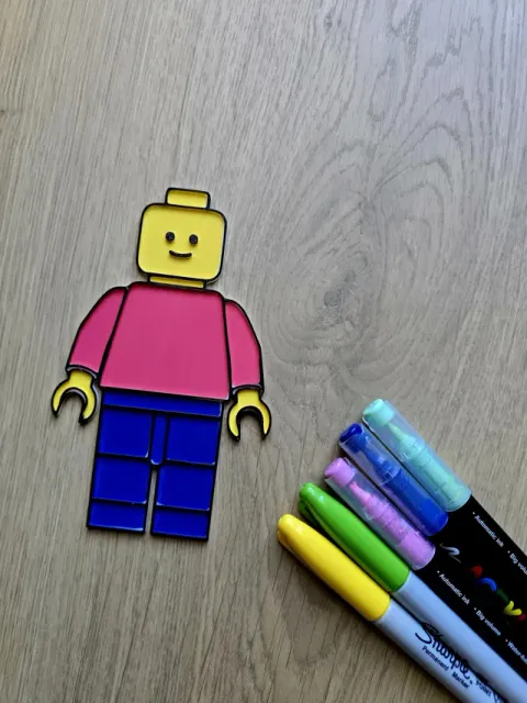 Brick Building Man DIY Coloring Craft LEG0 — Image 3 of 3