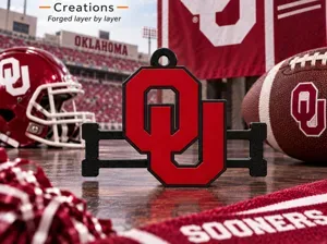 Oklahoma Sooners OU Hair Tie Holder Keychain