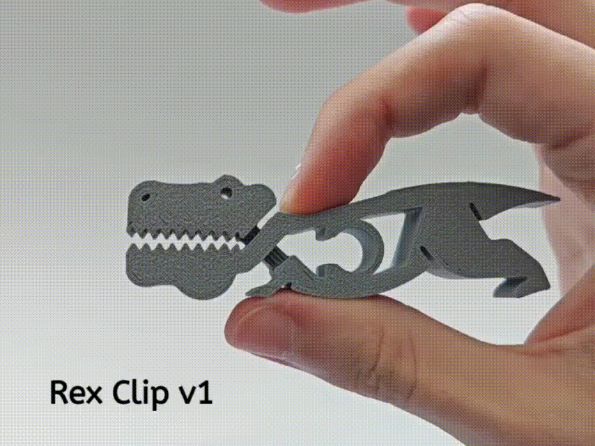 Rex Clip - dinosaur clothespin v1