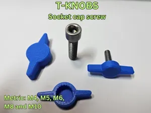 T-SHAPED THUMBSCREWS KNOBS - metric