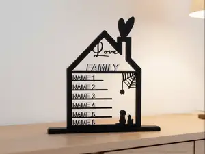 Personalisiertes Familienhaus – Deko-Aufsteller V2