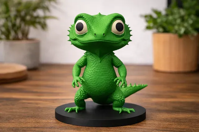 Süßer Gecko – Cartoon Echse Figur — Фото 2 из 4