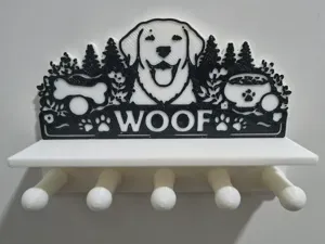 Dog Leash & Key Holder – WOOF Wall Organizer