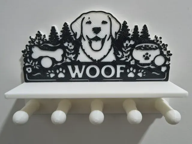 Dog Leash & Key Holder – WOOF Wall Organizer