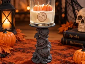 Halloween Gothic Pumpkins Candlelight Holder