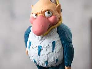 Garza El niño chico y la Garza Ghibli boy Heron
