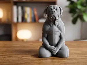 Meditating English Mastiff Dog - Zen Yoga Decor