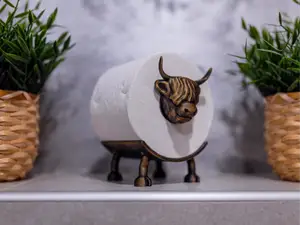 Stylish Highland Cow - Toilet paper holder