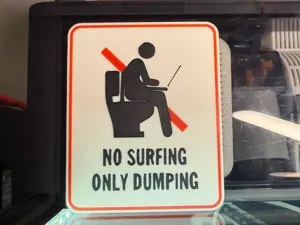 NO SURFING ONLY DUMPING