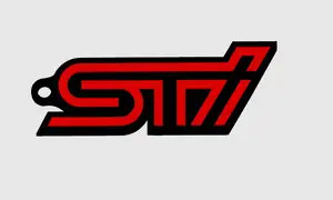 Keychain with STI lettering for Subaru Impreza WRX
