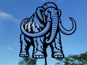 Woolly Mammoth Ice Age 2D Wall Art