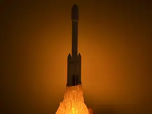 Rocket launch mini candle light decor