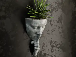 Woman wall flower pot 2