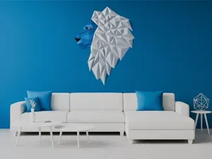 Geometric Lion wall art (version b)