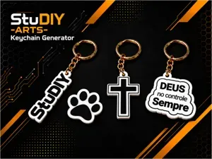 Customizable Keychain Generator – Text & SVG