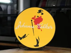Johnnie Walker Retro Style Logo LED Light BOx