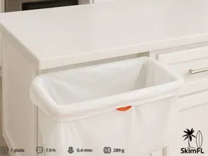 Trash Bag Holder 13 Gal Single Use Plastic Garbage