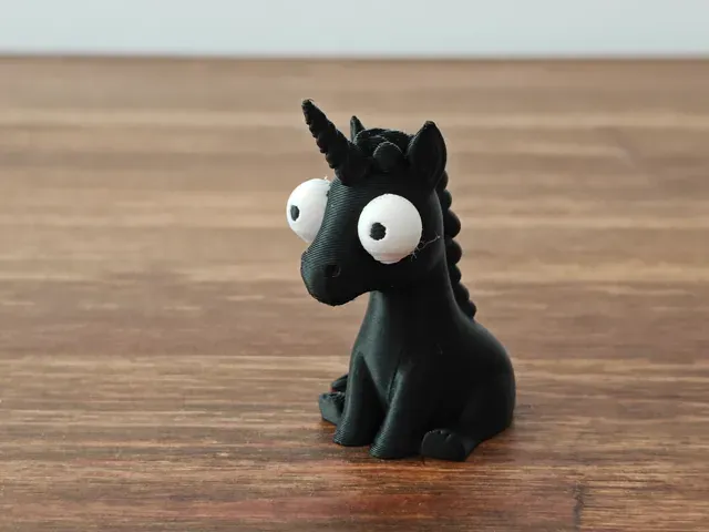 Funny Sitting Derpy Googly-Eyed Unicorn