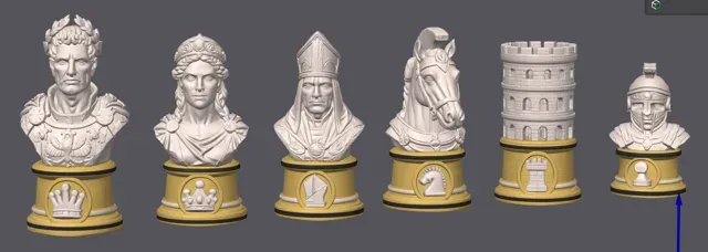 Roman Legion vs Barbarian Horde Fantasy Chess Set — Фото 9 из 10
