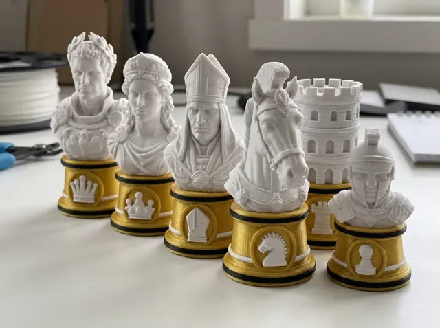 Roman Legion vs Barbarian Horde Fantasy Chess Set — Фото 4 из 10