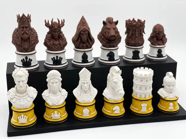 Roman Legion vs Barbarian Horde Fantasy Chess Set — Фото 2 из 10