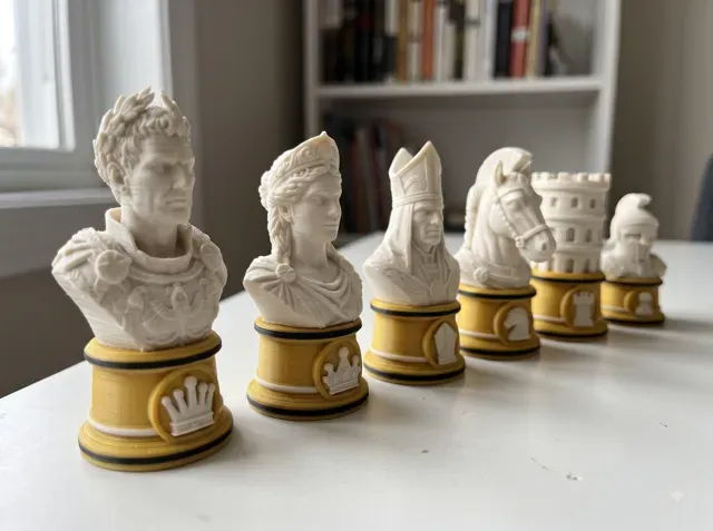 Roman Legion vs Barbarian Horde Fantasy Chess Set — Фото 8 из 10