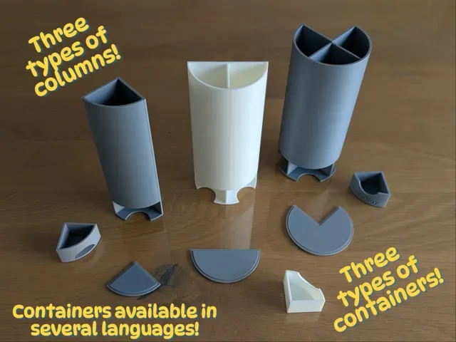 Drop-down pill tower • multi-language containers!